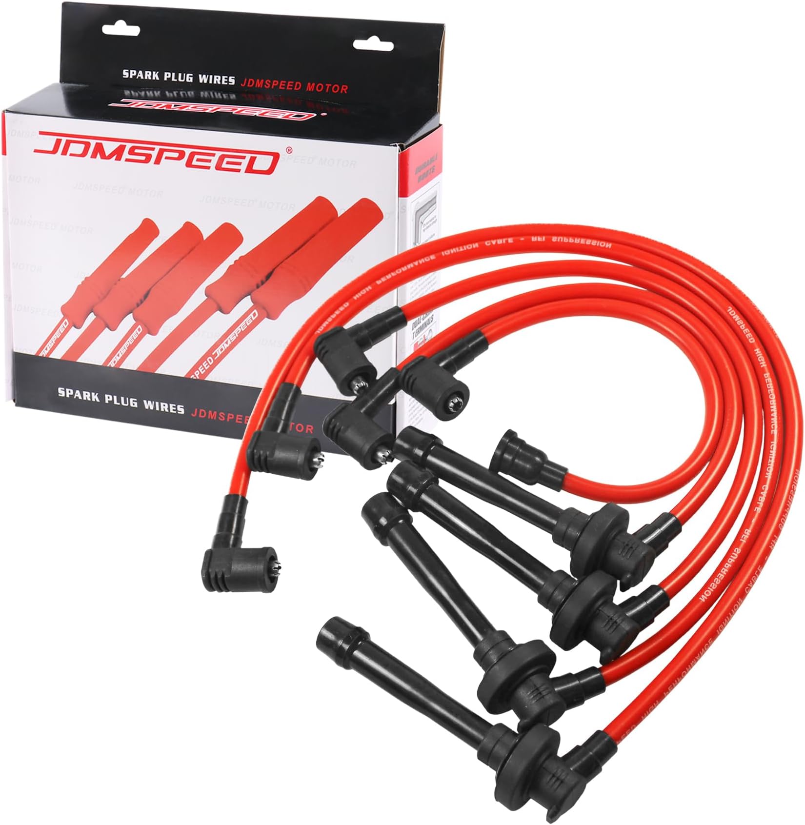 JDMSPEED New Spark Plug Wire Set Replacement For Honda Civic Del Sol EG EK EJ D15 D16 Spiral Core 92-00