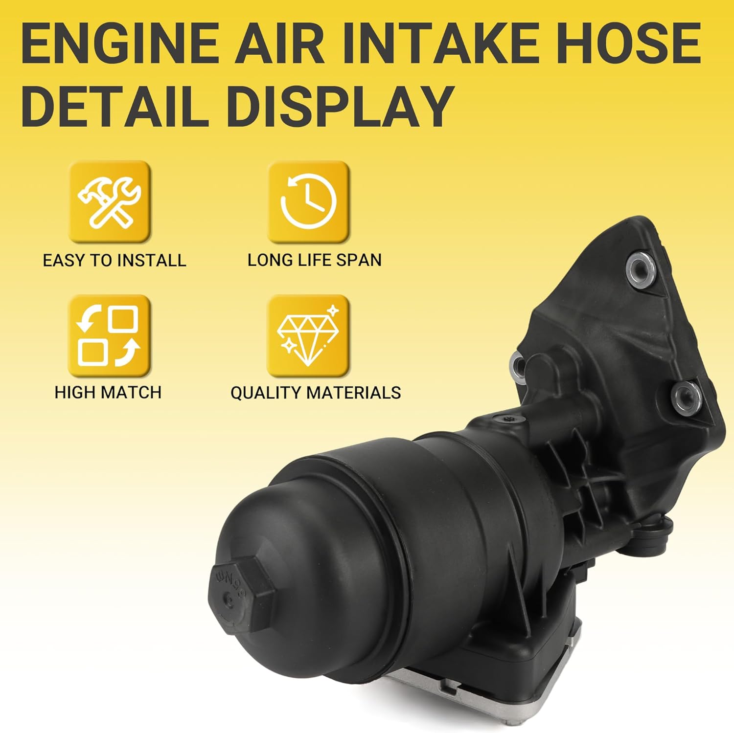 OEM 26300-3CAB1 Complete Oil Filter Housing Assembly / 263003CAB1 for Hyundai Azera Santa Fe Kia Sorento Cadenza Sedona 3.3L V6 2013-2018 / Replaces 263003CAB0 26300-3CAB0