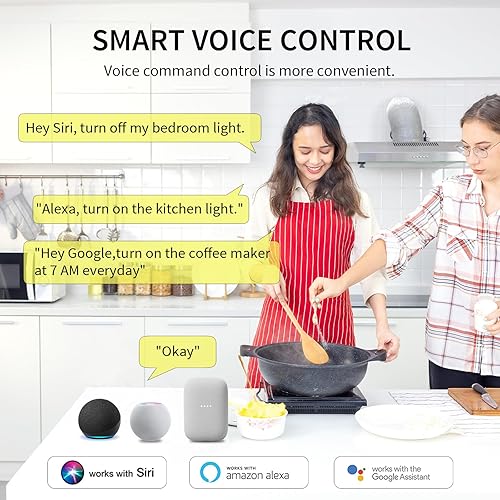 Miniatura 2 de Minoston Matter - Enchufe inteligente, compatible con Alexa, Google Home, Apple Home, SmartThings, Siri, Smart Outlet 15A Max, control remoto de