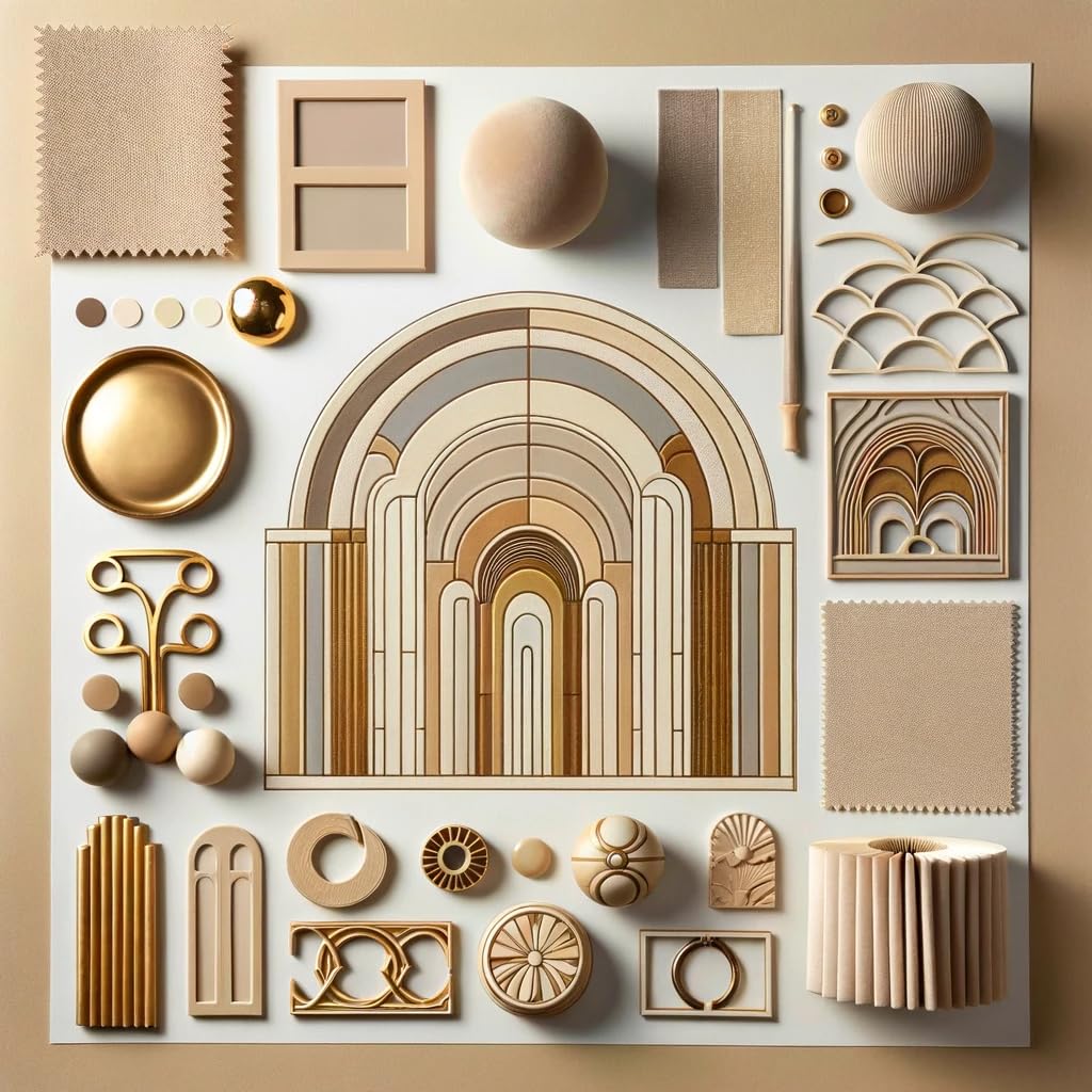 Newroom Tapete Beige Vlies Bogen - Modern Boho Art Deco Linien für Wohnzimmer Schlafzimmer