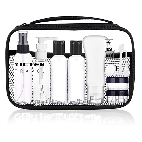 Miniatura 1 de Botellas de viaje vacías para artículos de tocador, aprobado por la TSA para artículos de tocador de tamaño de viaje, kit de botellas para líquidos,