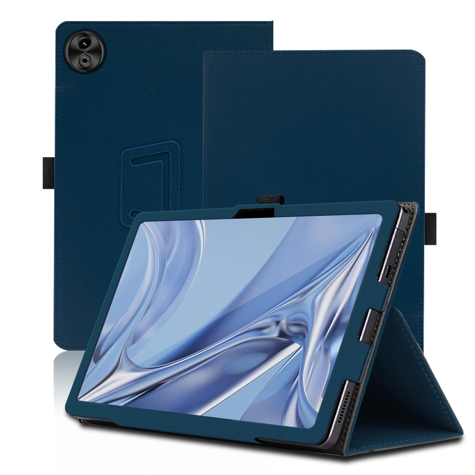 Case for DOOGEE T20 Ultra, 12 inch, DOOGEE T20 Ultra Tablet Case, Folding Stand Protective Cover with Pencil Holder and Wrist Strap, Full Protection. (Blue)