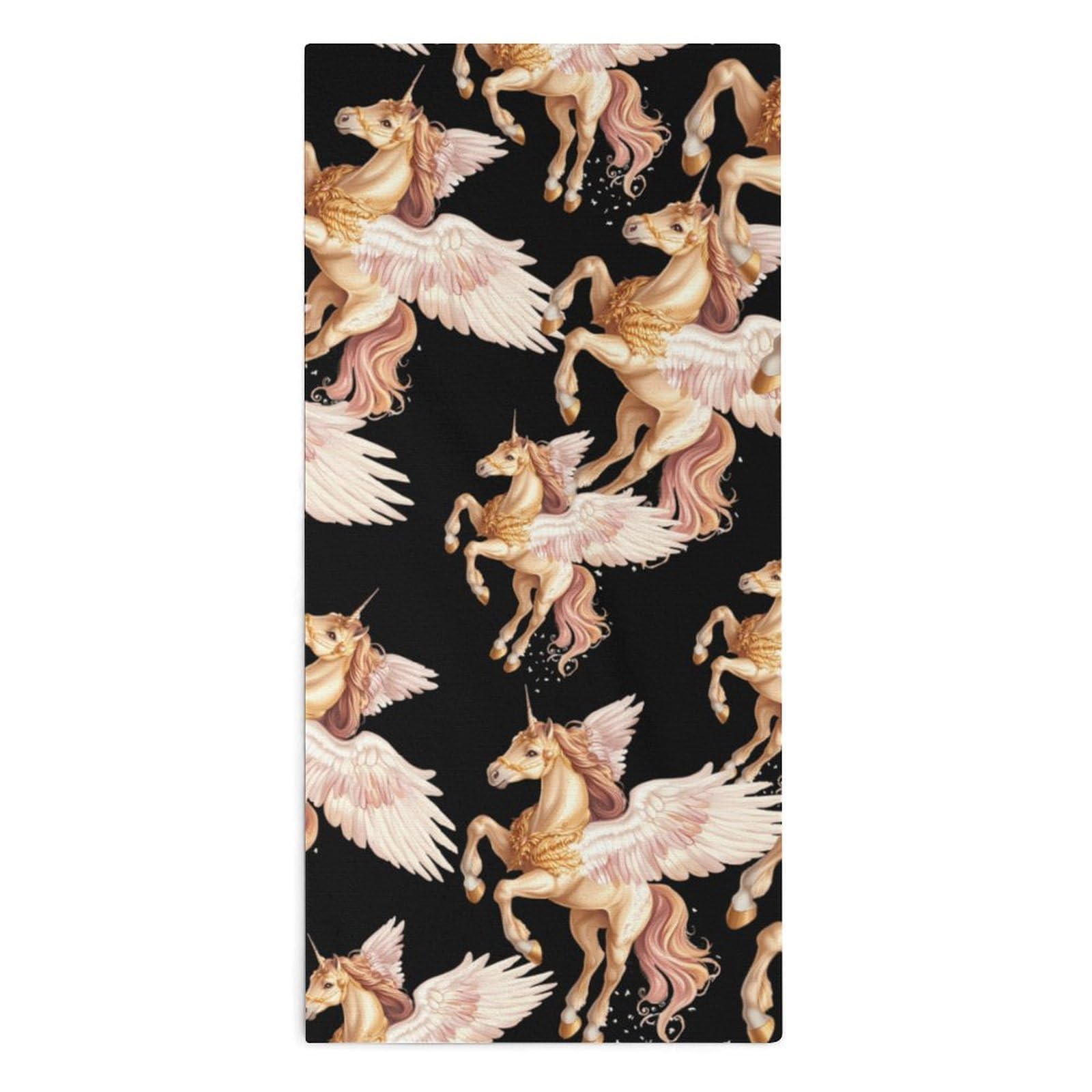 NCLQVJXZKHW A Horse with Wings Hand Towels Soft Face Towel Gym Bathroom Travel Hotel 13"x28"