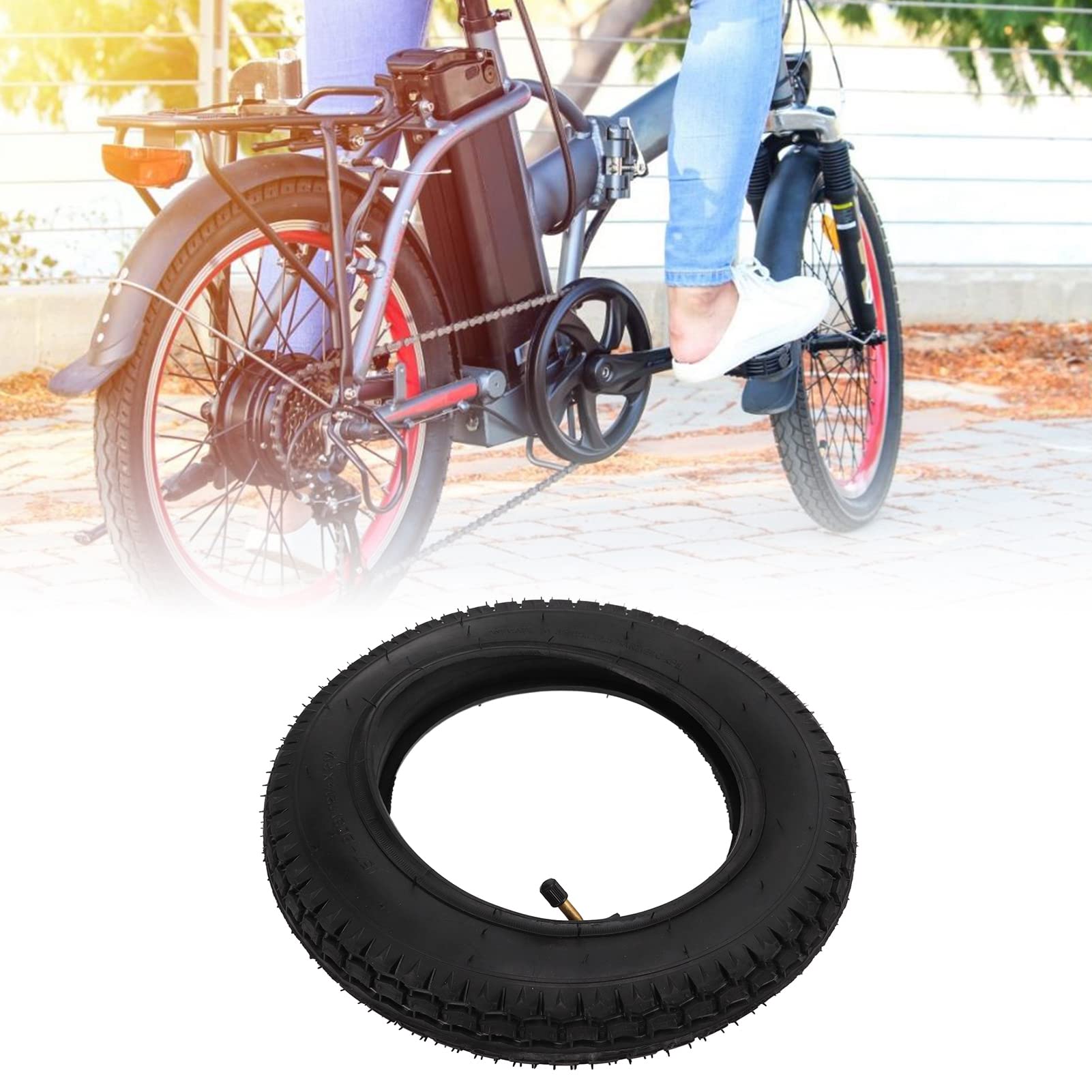 Pneu Et Chambre à Air Vélo électrique 12 1/2 X 2,75 – Caoutchouc Résistant, Absorbe Les Chocs, Dissipation Thermique Rapide