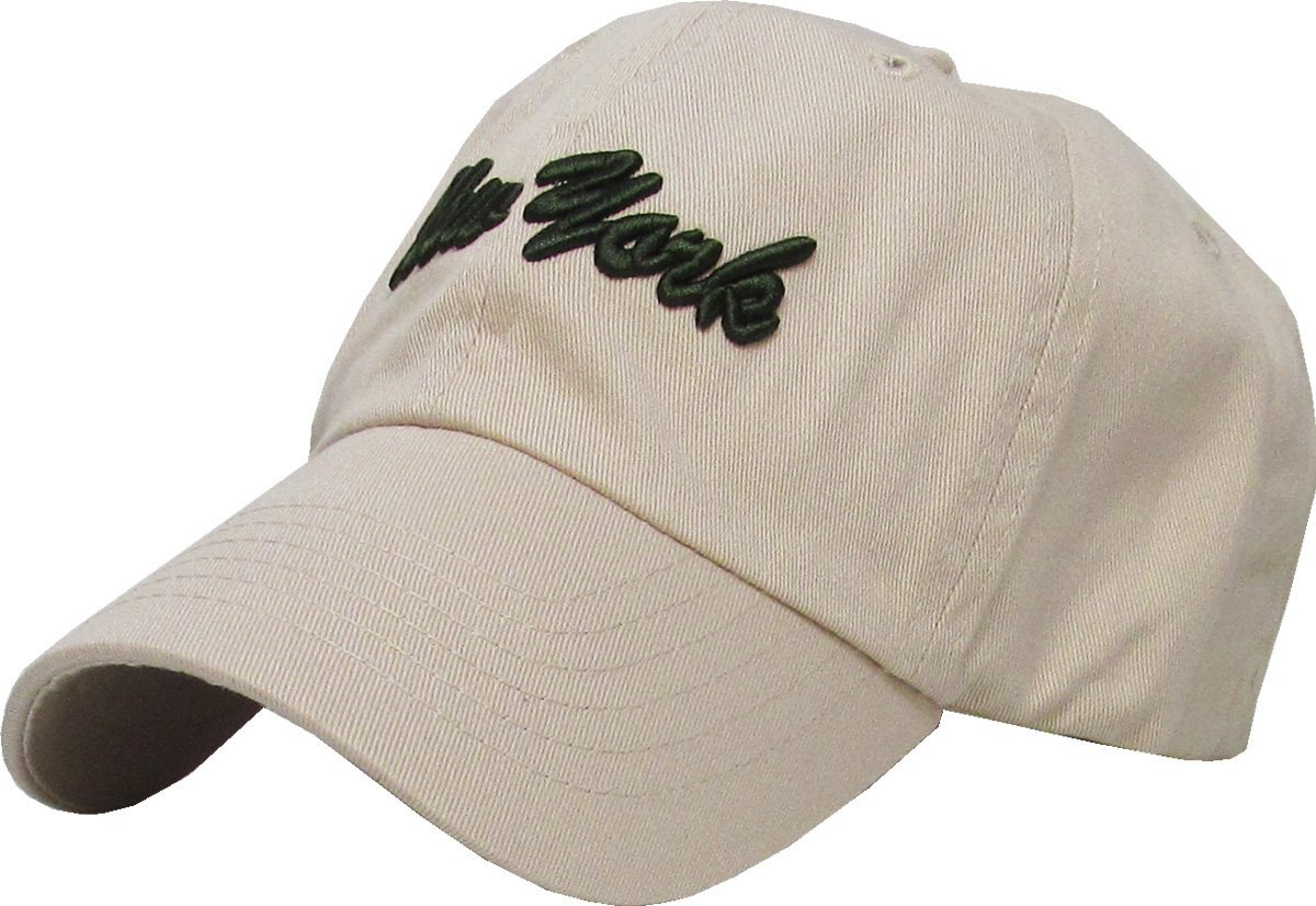 New York Cotton Cap Adjustable Hat. Polo Style Low Profile Daddy (Unstructured)