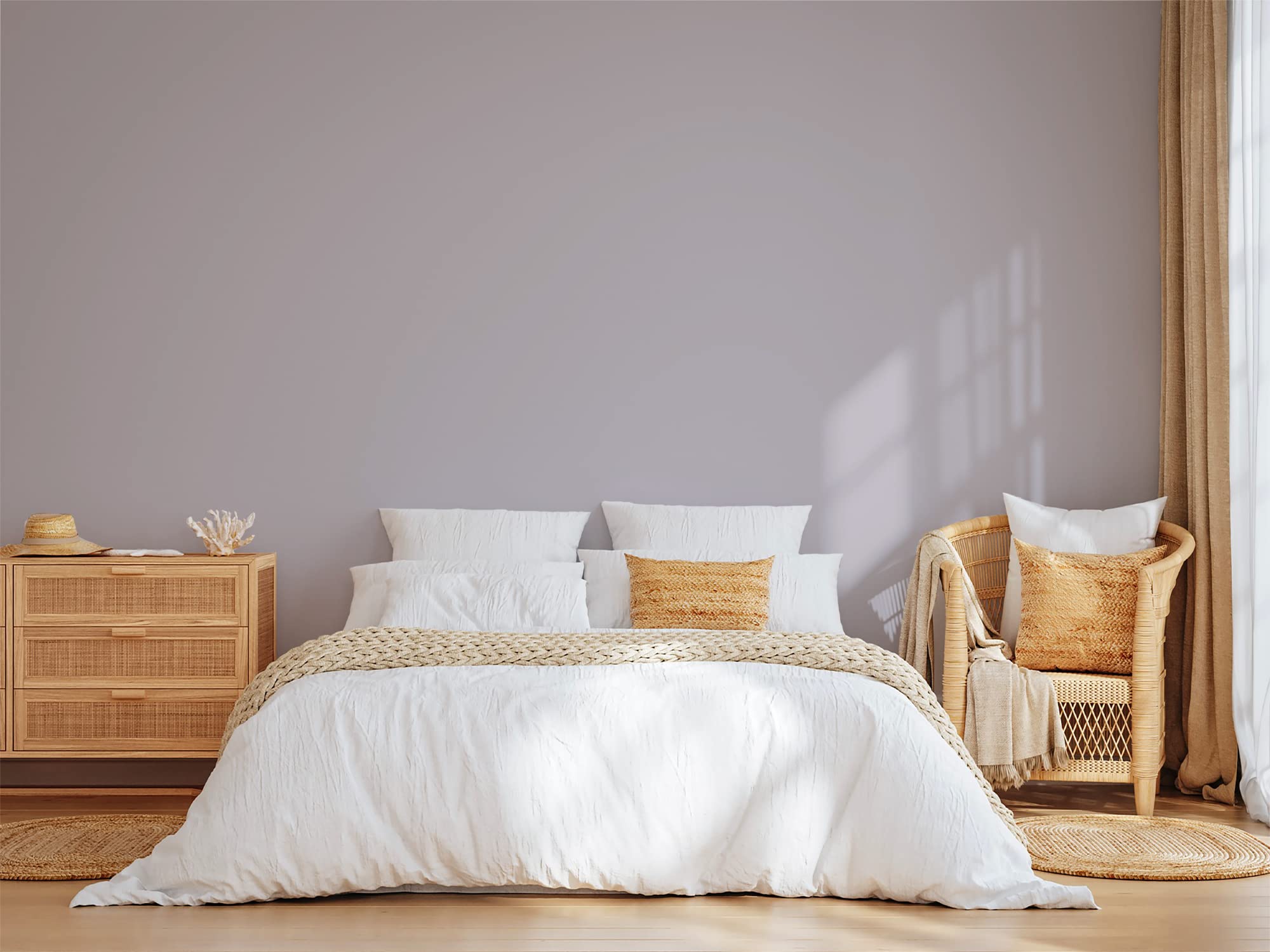 Naturalna farba do wnętrz i na zewnątrz, efekt jedwabiu, 1 l, 13 m², szara