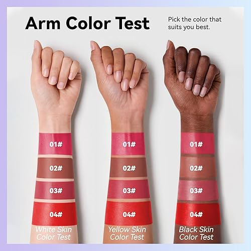 Miniatura 5 de MIESCHER Lápiz labial color nude, impermeable, de larga duración, a prueba de manchas, antiadherente, para manchas de labios, acabado mate, fácil de