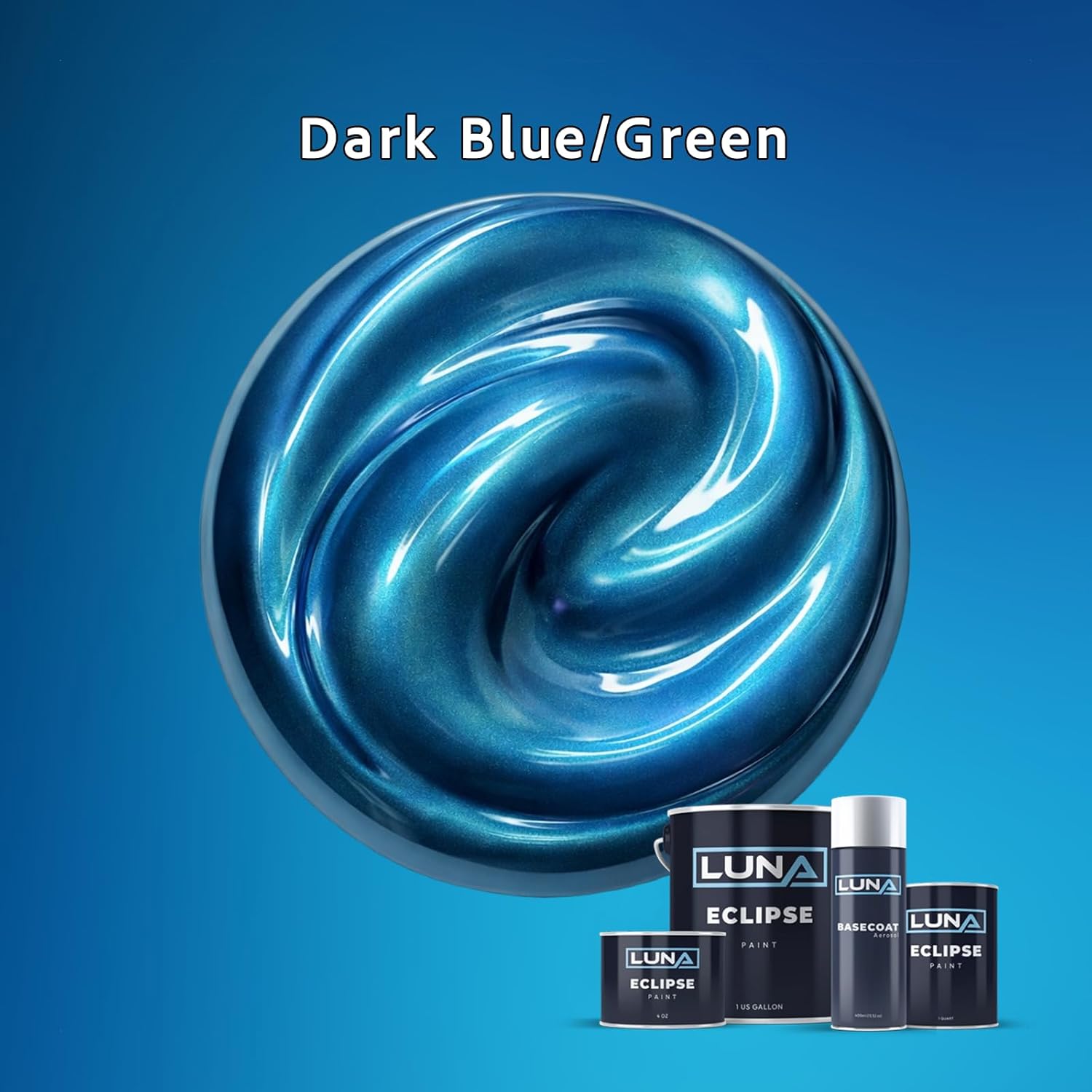Atlantic Metallic Color-Shift Midcoat Automotive Paint (1 Gallon) - Ready-to-Spray Custom Finish for Use with Primer, Basecoat & Clearcoat – Luna Eclipse