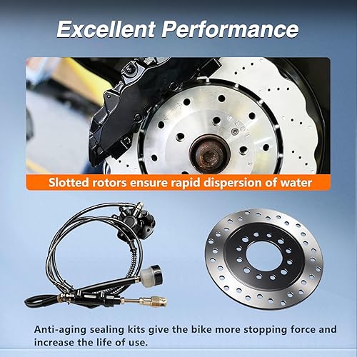 Miniatura 4 de Sistema de pinza de freno de disco trasero hidráulico compatible con Dirt Bike Quad Wheel ATV Go-kart 150cc 200cc 250cc Dune Buggy
