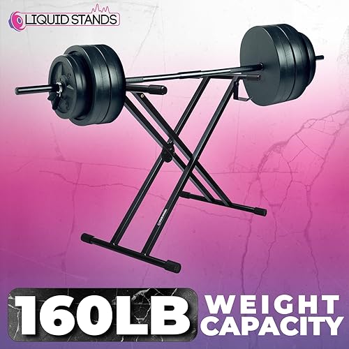 Miniatura 3 de Liquid Stands Soporte para teclado de piano, estilo X, ajustable y portátil, resistente para niños y adultos, se adapta a pianos eléctricos de 54,