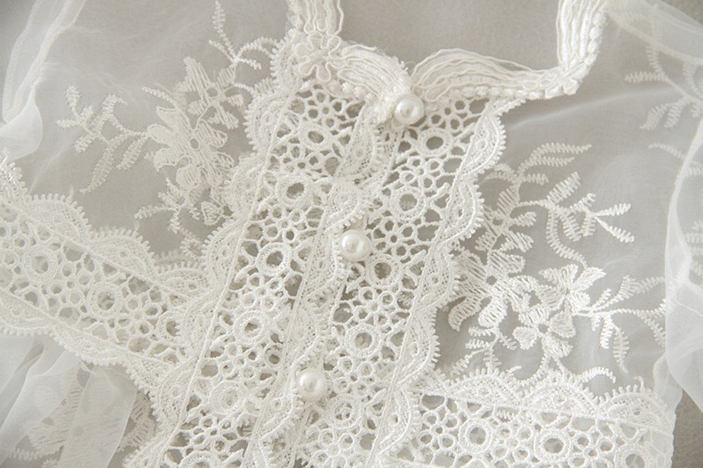 Selene Ricamo Pizzo Battesimo Abito con Cofano e Pizzo Cappotto Bambine Bambini Formale Matrimonio Festa di Compleanno Damigella d'onore Bambino Battesimo Abito
