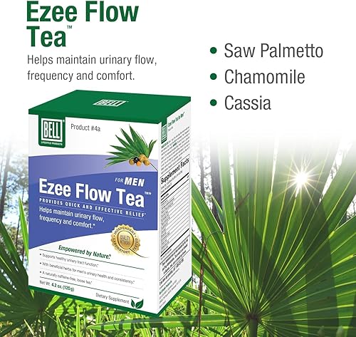 Miniatura 3 de Bell Ezee Flow - Té de apoyo urinario para hombres, una solución natural, ayuda a facilitar el flujo y normalizar la frecuencia urinaria sin quemar