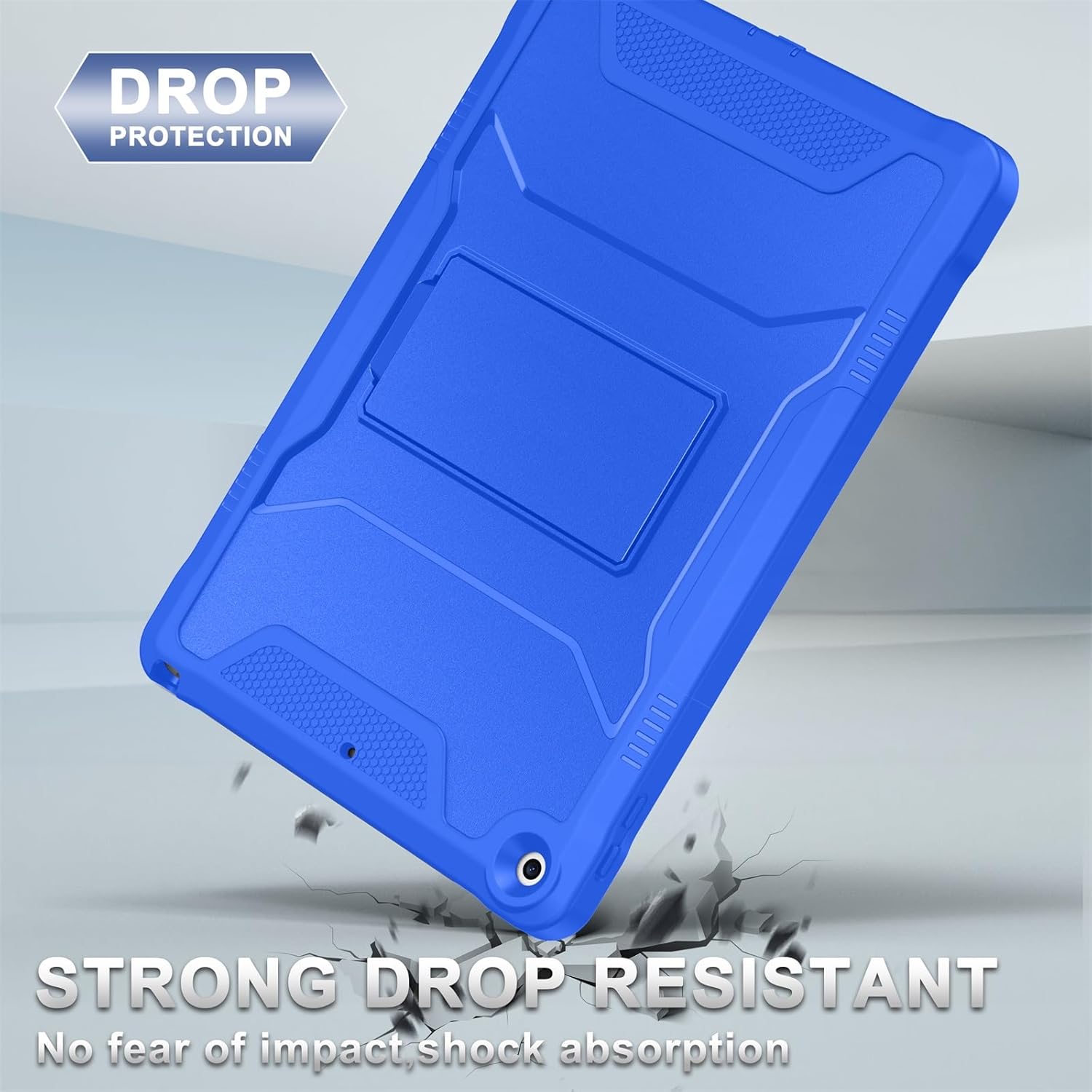 Soke Case for iPad 9th/8th/7th Generation 10.2-Inch (2021/2020/2019 Release), with Built-in Screen Protector and Kickstand, Rugged Full Body Protective Cover for Apple iPad 10.2 Inch - Abyss Blue