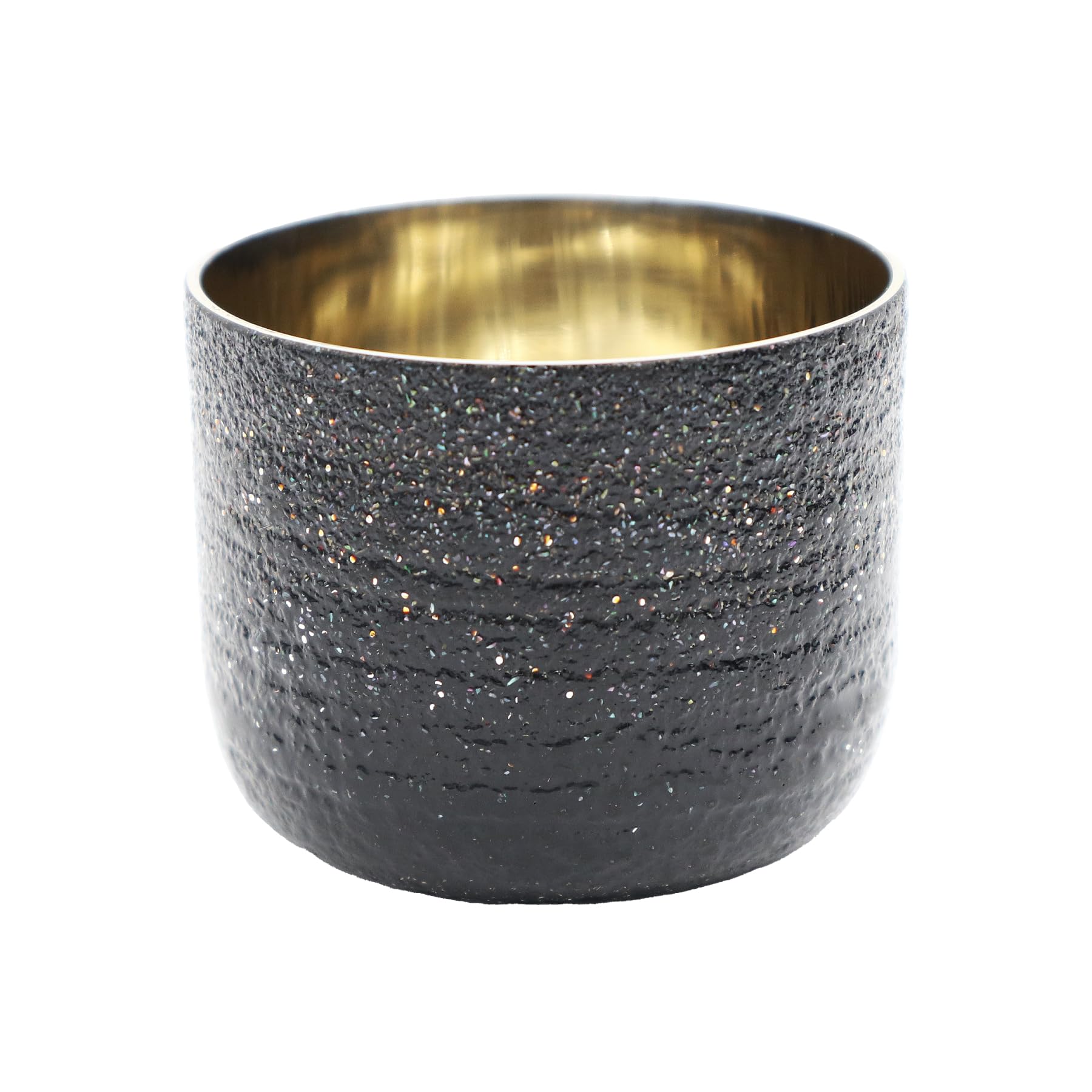 Kasyou Studio Sake Cup Kaga Makie Lacquer Galactic Gold 3.4oz Handmade Japan
