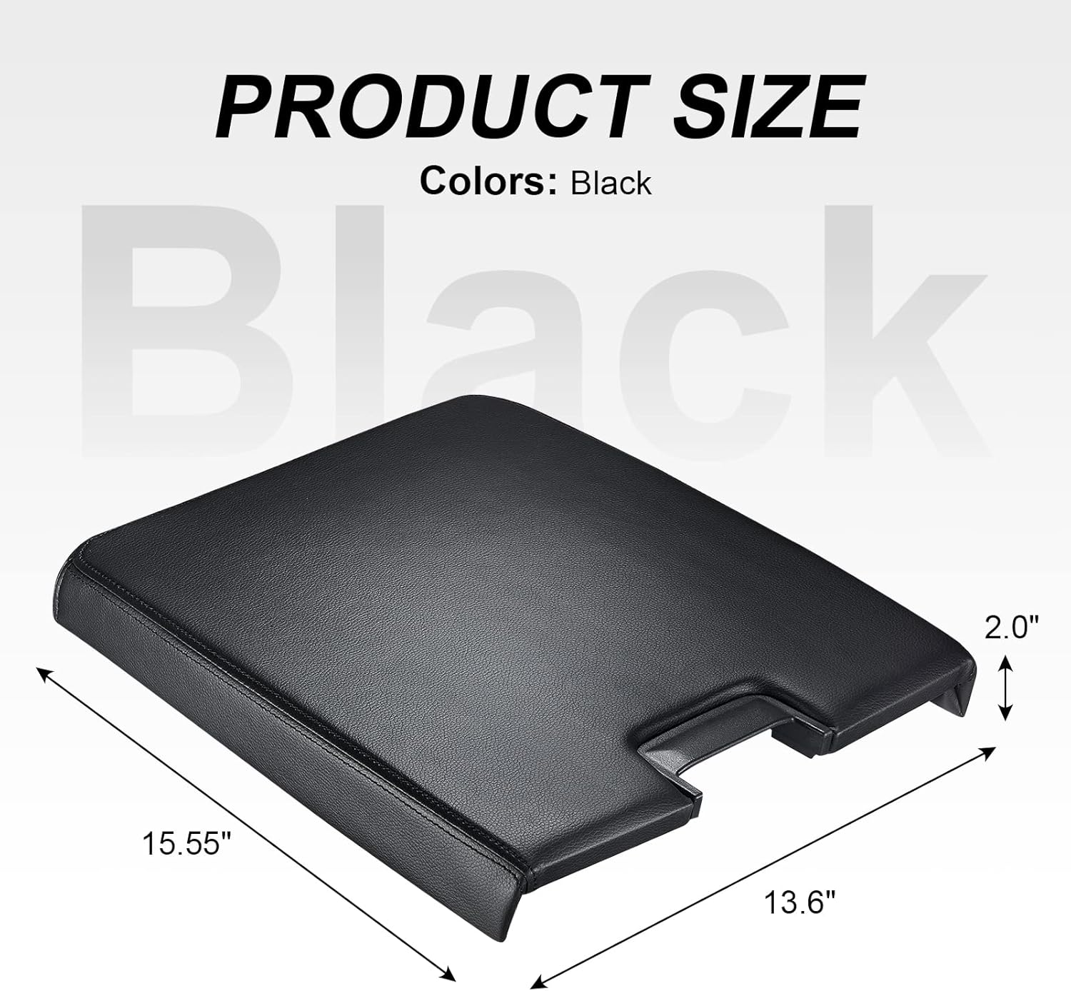 SPEEDWOW Center Console Lid Replacement Kit Fit for 2007-13 Chevy Avalanche,2007-14 Chevy Silverado 1500/2500 HD/3500 LT,2007-13Suburban 1500/2500,2007-13Tahoe,2007-14 GMC Sierra(Black)