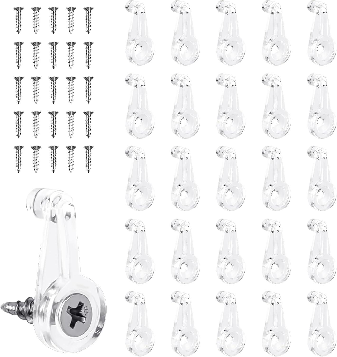 25Pcs Mirror Hanging Clips, Mirror Hangers for The Wall