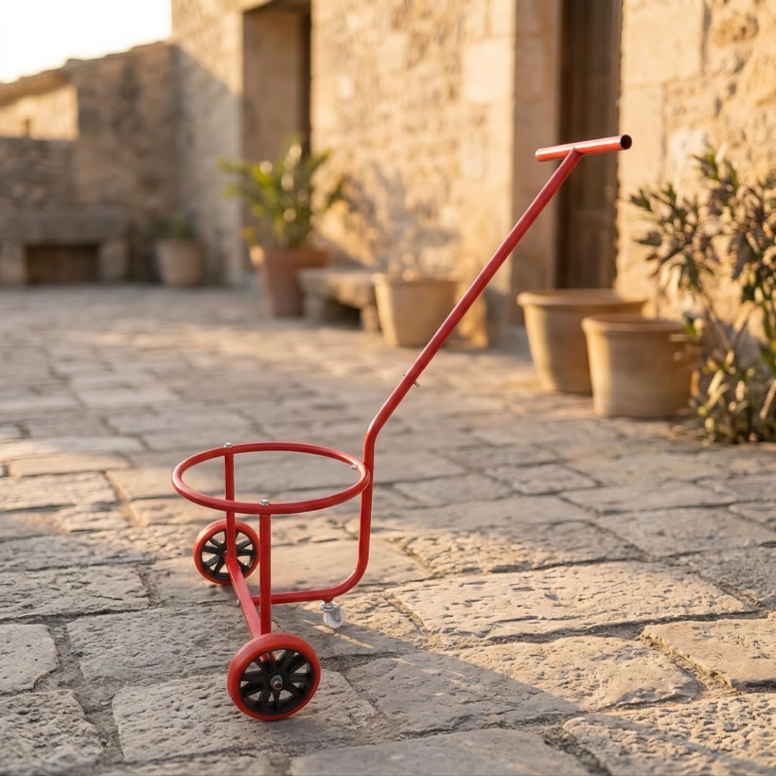 gricolo Manuale Mano Carrello con Ruote Carrello da Trasporto Struttura Leggera Smontabile Facile da Riporre con Ruote Posteriori Ampie Adatto a Serre Stalle Vivai Manutenzione Del Prato