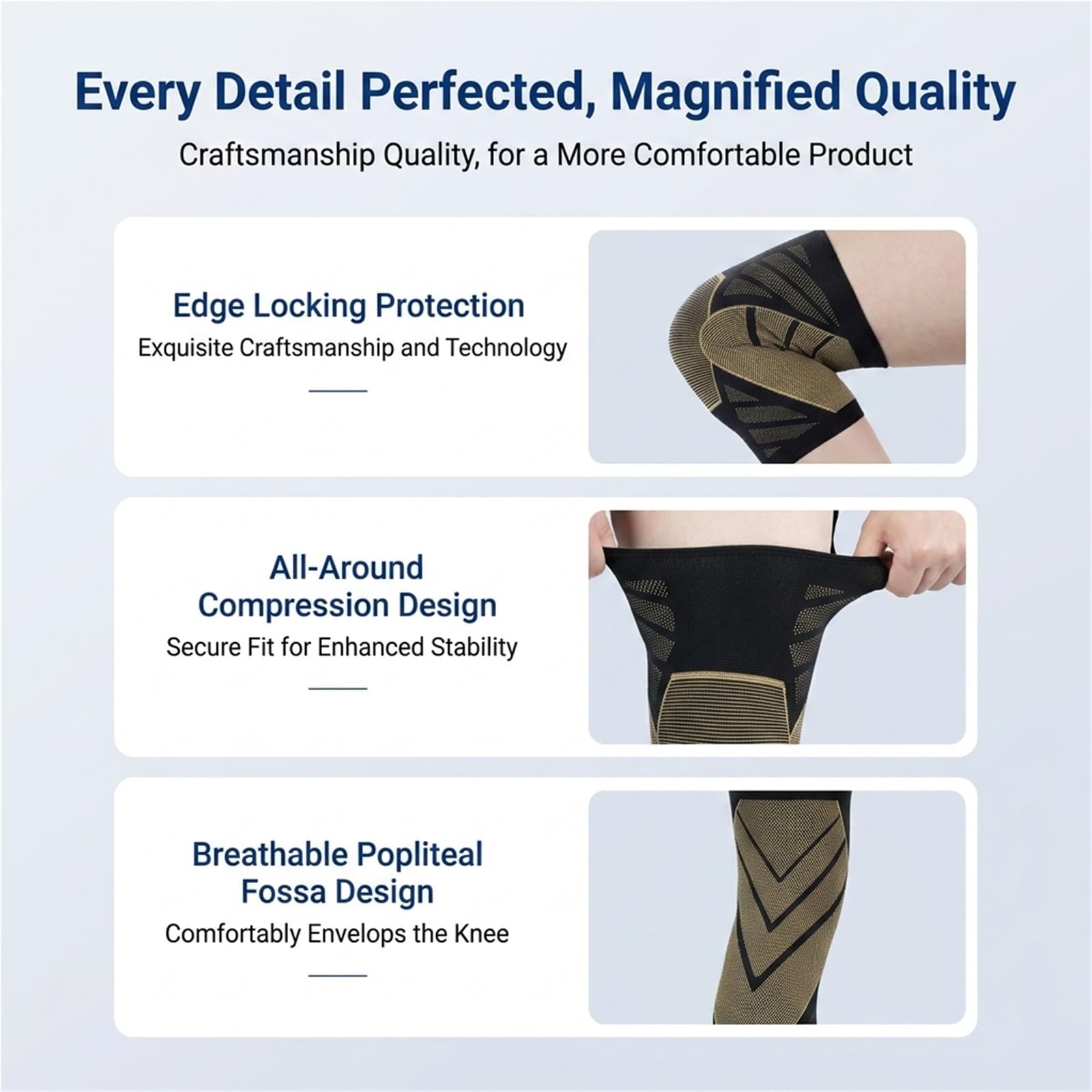 Genouillère de compression pour soulager et soutenir les douleurs arthritiques - Protection articulaire professionnelle pour la course à pied, le sport et la musculation - Homme et femme - Mancho