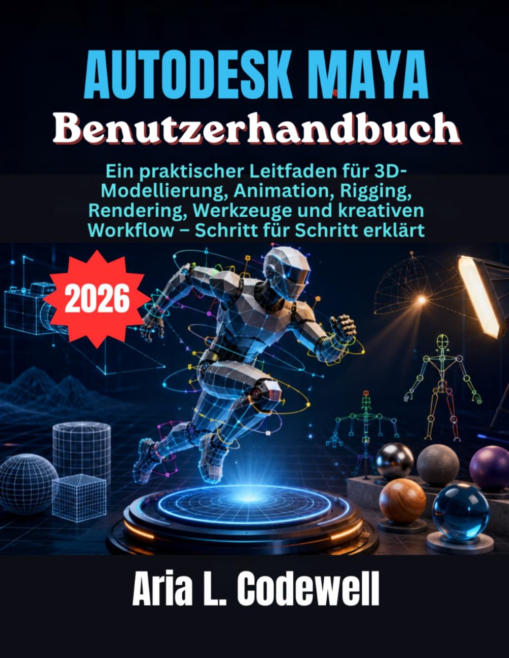 Autodesk Maya Benutzerhandbuch: Ein praktischer Leitfaden für 3D-Modellierung, Animation, Rigging, Rendering, Werkzeuge und kreativen Workflow – Schritt für Schritt erklärt