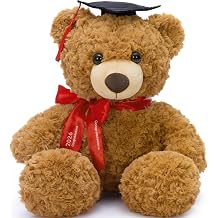 Tezituor Graduation Teddy Bear Stuffed Animals, 18inches Big Stuffed Bear with Graduation Hat & Bow-tie for Kids Women, Cute Brown 2026Grad Bear Plush Toys for Decoration