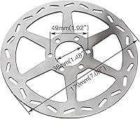 Vista 4 de YOXUFA Rotor de freno de disco de mini bicicleta de 180mm con pastillas de repuesto para Baja Doodle Bug DB30 CT100U CC100X motor 97cc 98cc 100cc