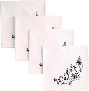 Spode - Cloth Napkin Set, Reusable Table Linens, 4 Piece Napkins | Soft Fabric, Reusable Design, Machine Washable, Everyday & Holiday Dining, Coordinating Table Decor
