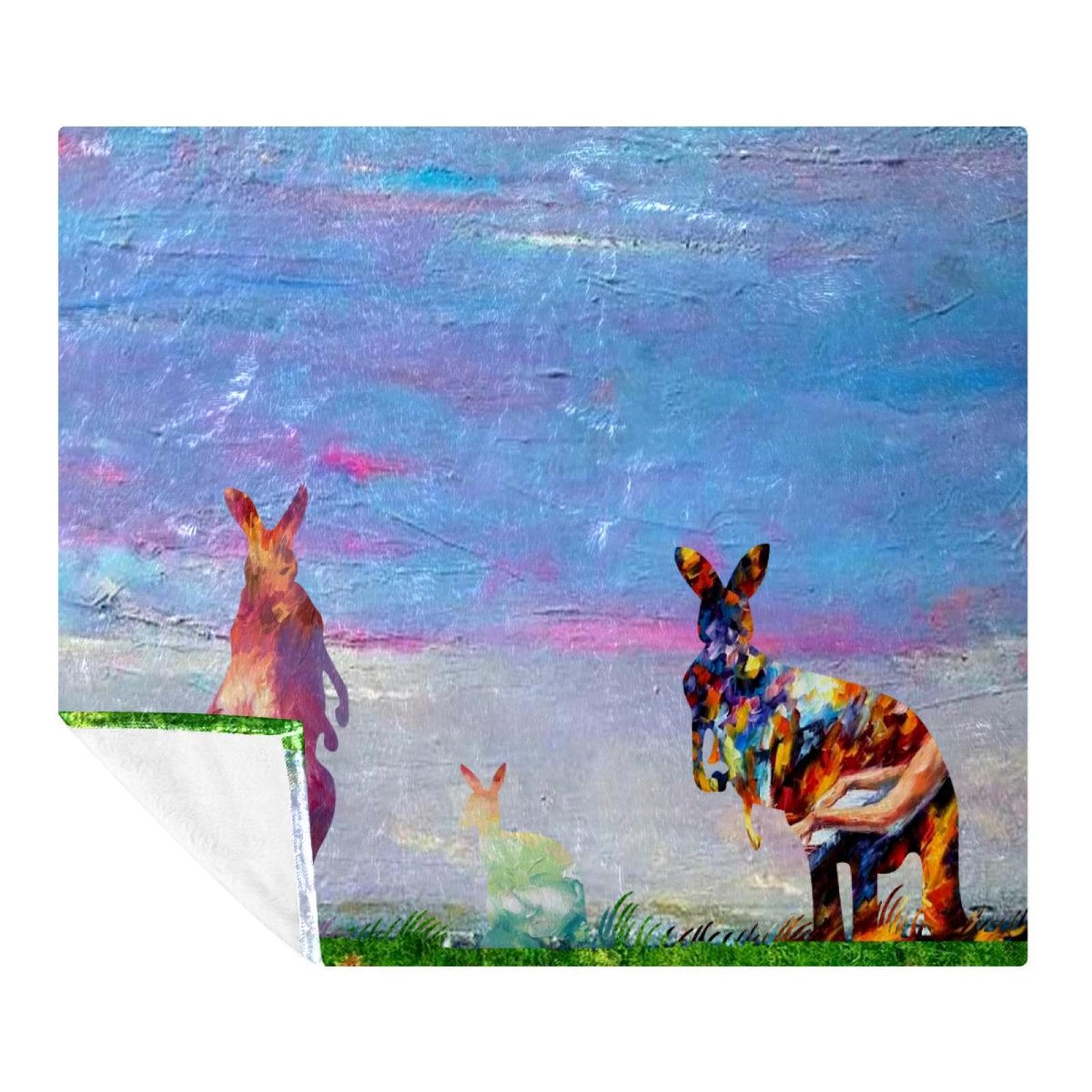 Couverture microfibre kangourou grand plaid doux douceur et tendresse