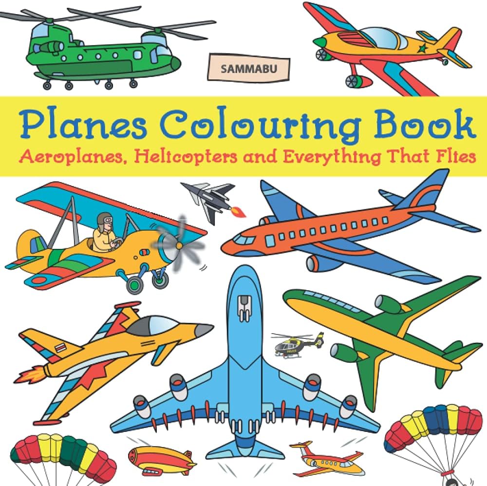 Planes Colouring Book: Aeroplanes, Helicopters and Everything That Flies Paperback โ February 8, 2018