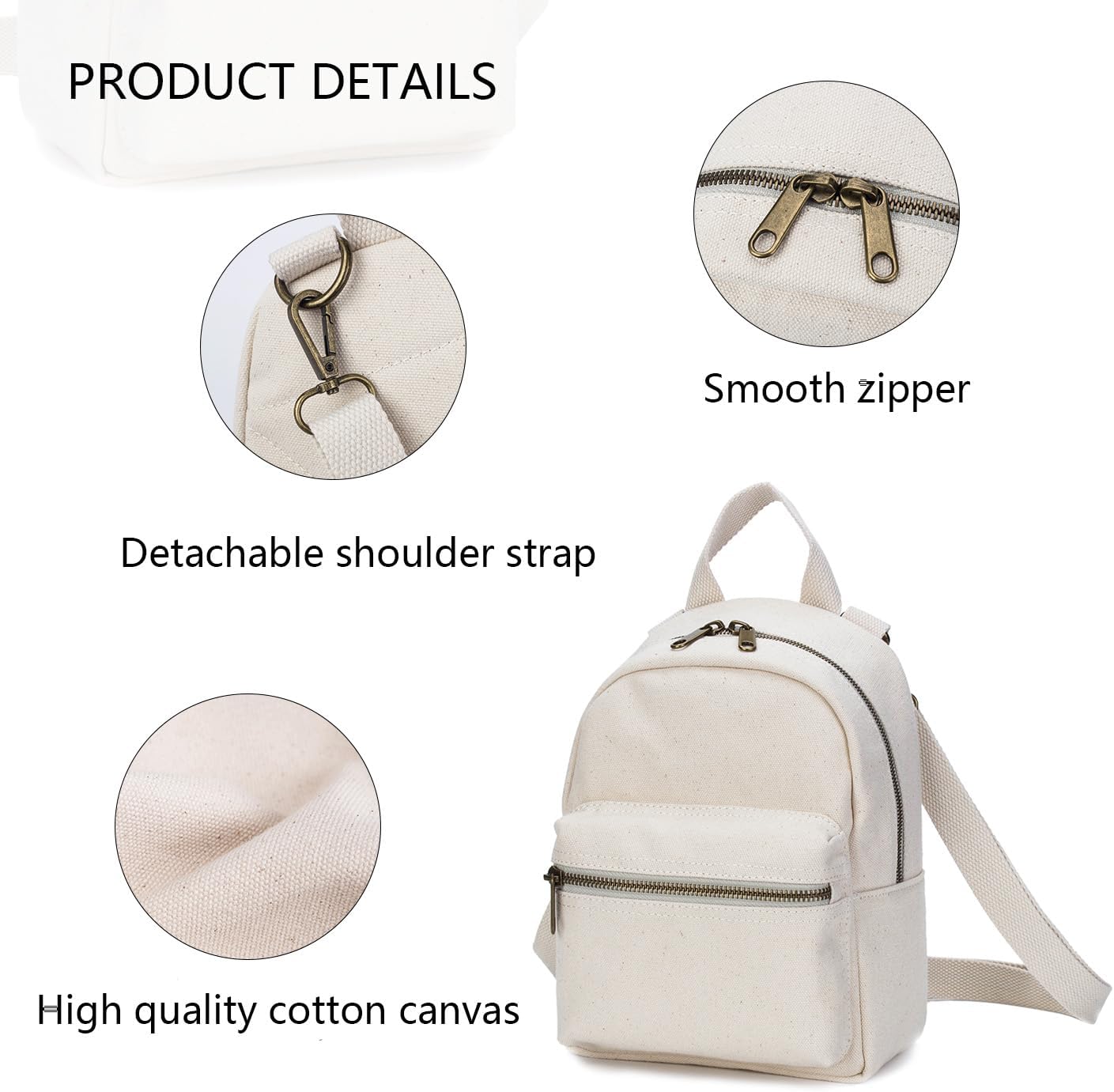 Women's Backpacks Comfortable Handles Compact and Lightweight Comfortable and Stylish (Black) - Image 3