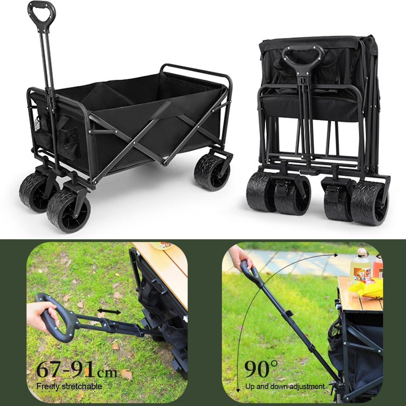 HARELA Genérico Puesto de Mercado con toldo, Móvil de Venta Ambulante de Comida, Carrito de Comida callejera con Ruedas para Puestos Callejeros, Ferias De Artesanía(White B)