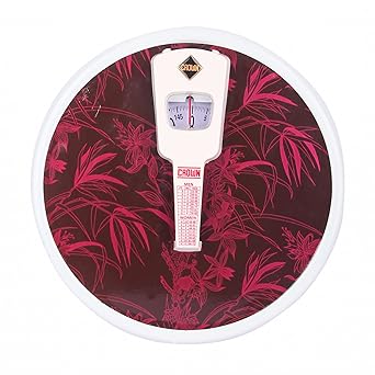 CROWN Round Deluxe Weighing Scale For Human Body, Mechanical Manual Analog Weighing Scale upto 150 kgs capacity (Colour : Sorted)