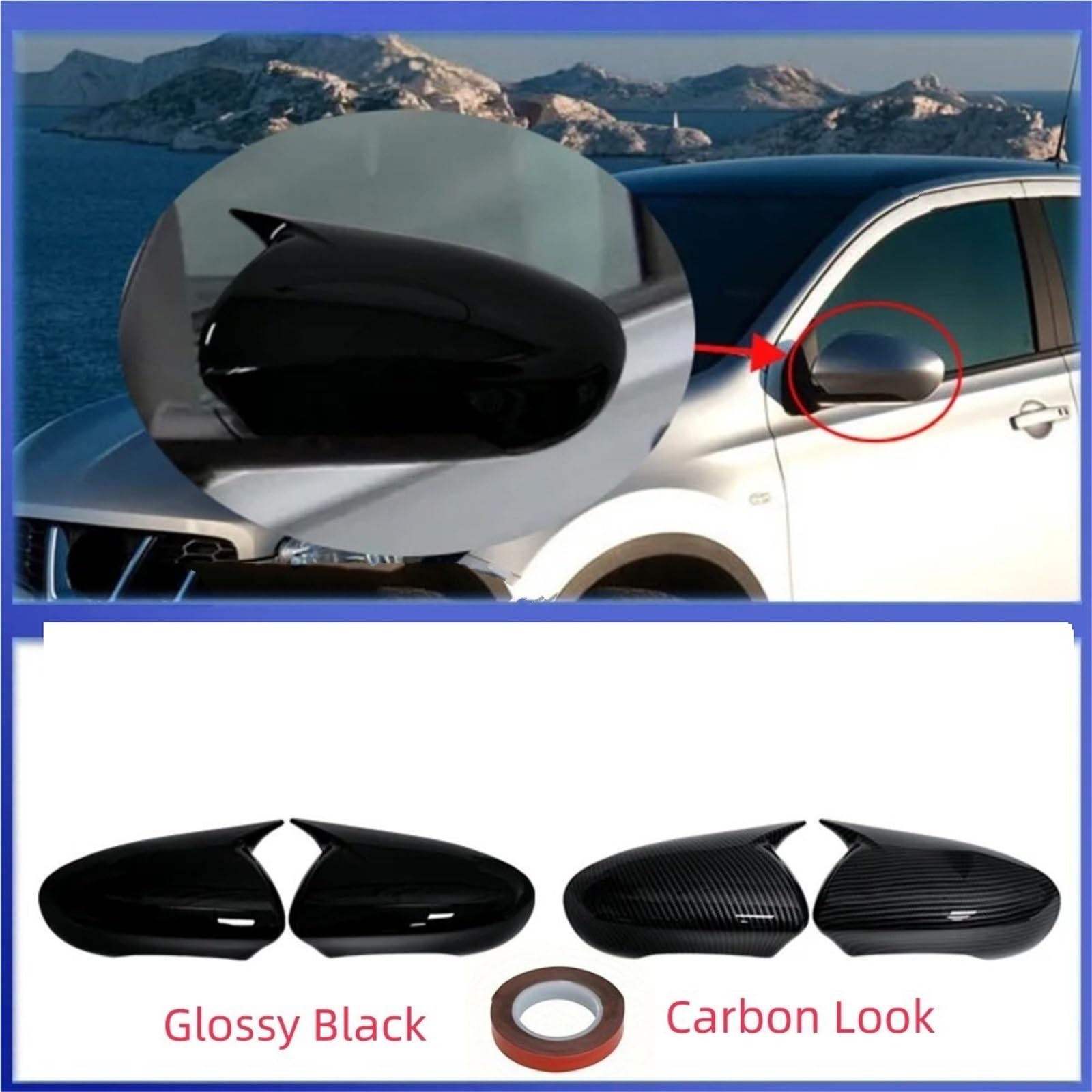 Copri Specchietto Retrovisore Auto Ala Laterale Cap Copertura Specchio Per Nissan Per Qashqai J10 2007-2011 2012 2013 2014 Specchietto Retrovisore Caso Add-on Calotta Retrovisore