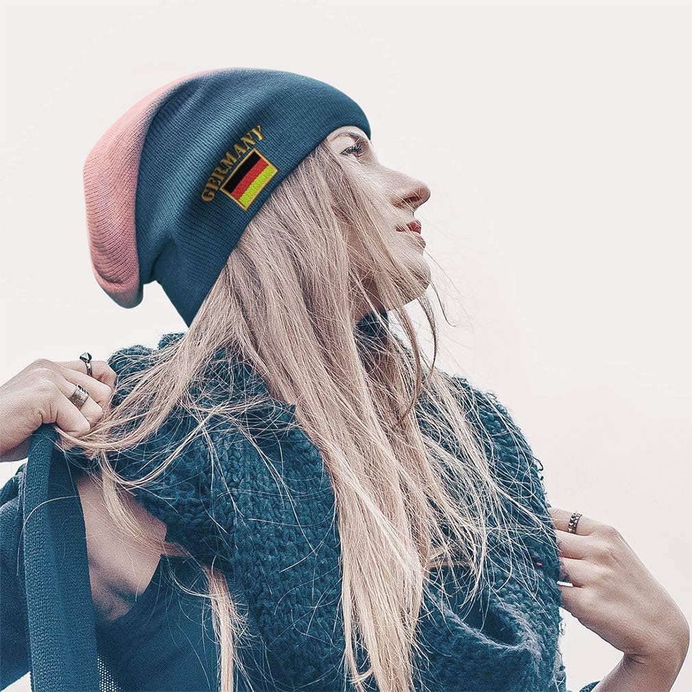 Speedy Pros Slouchy Beanie for Men Germany Flag Embroidery Flags Winter Hats Women Skull Cap