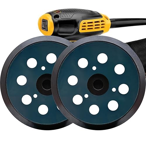 Paquete de 2 almohadillas de lijadora de repuesto para lijadora Dewalt, almohadillas de lijado de gancho y bucle de 5 pulgadas y 8 agujeros para
