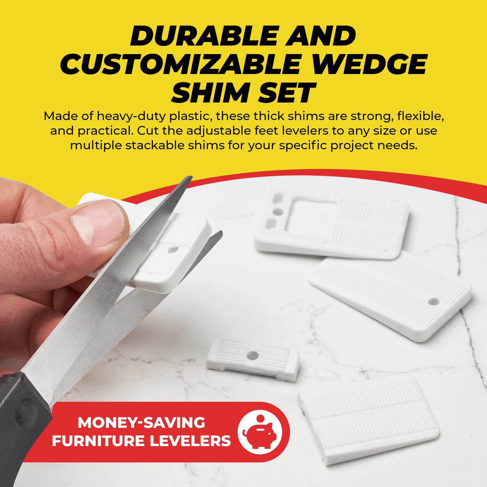 Amazon.com: Qualihome Plastic Shims for Leveling - Flexible