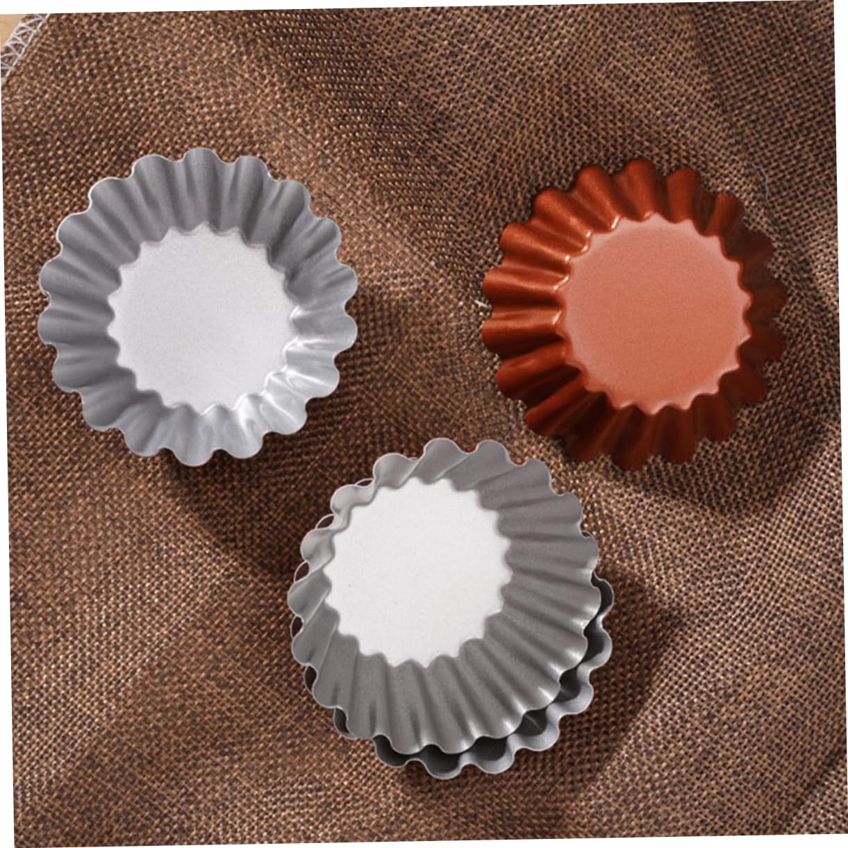 IMIKEYA 4 Juegos Molde Redondo Para Tarta De Huevo Baking Accessory Moldes Para Mini Tartas Molde Muffins Utensilios De Cocina Moldes De Gelatina Pequeños De Budín 6 Piezas * 4