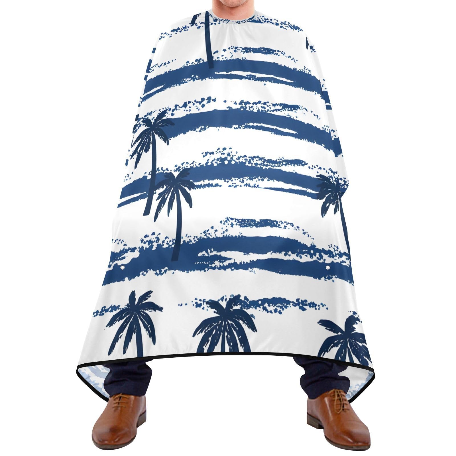 Hezely Hawaiian Palm Trees Hair Dye Cape, Barber Cape for Adults,Waterproof Salon Cape,Waterproof Hairdressing Styling Hair Cutting, 65