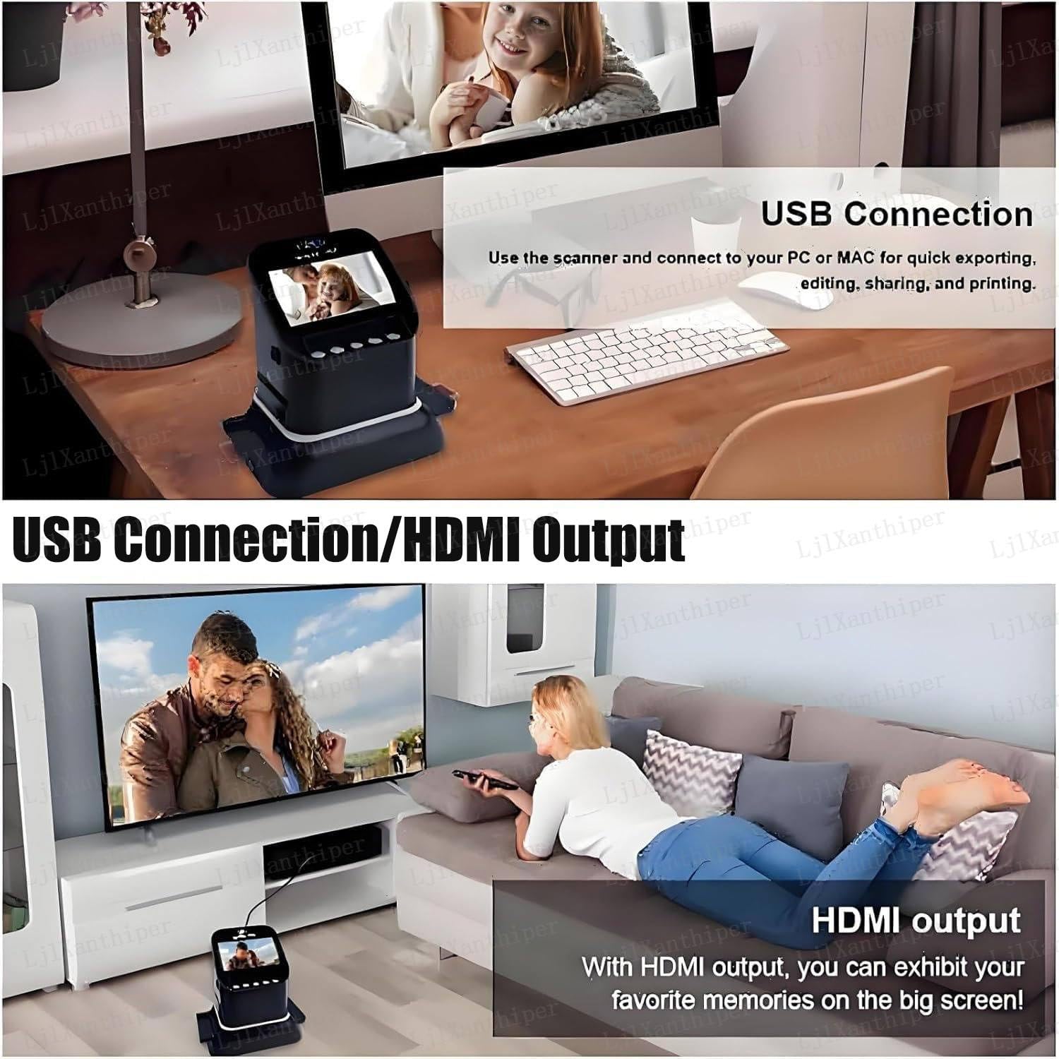 Scanner De Films Professionnel 22 Mp,Convertisseur Film Numérique,Grand écran Lcd 4.3 Pouces,Aucun Ordinateur Ni Logiciel Requis,Numérisation De Négatifs Et De Diapositives En Haute Résolution