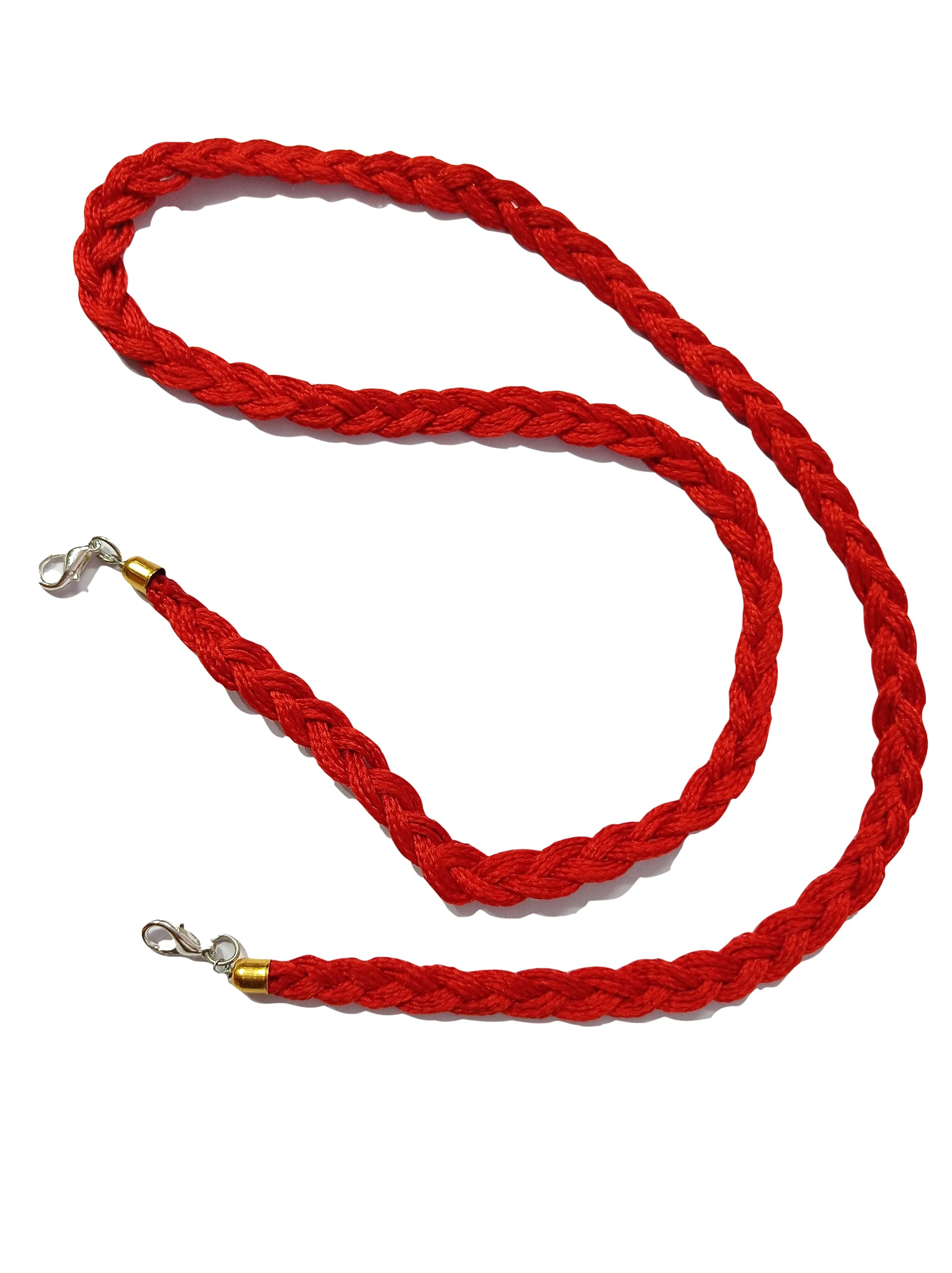 Beautiful Eyeglass Nylon Dori Eyeglass Spectacle Cord Neck Strap String Chain Link Holder 74 cms Red Colour For Women Men Girl (Red Dori)-image-15