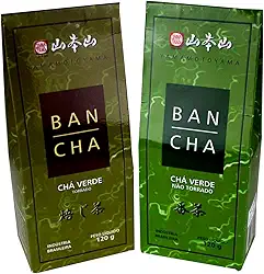 Kit Premium de Chás Verde Banchá (Torrado e Não Torrado) Yamamotoyama Método Japônes - 120 gramas