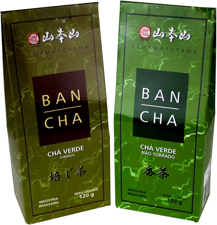 Kit Premium de Chás Verde Banchá (Torrado e Não Torrado) Yamamotoyama Método Japônes - 120 gramas
