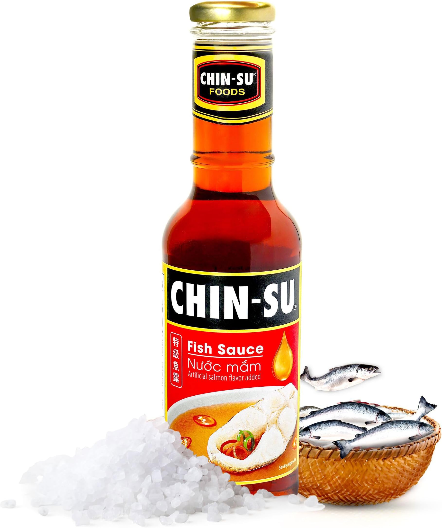 Chin-Su Salmon Fish Sauce, Premium Vietnamese Dipping Sauce, Well-rounded Taste, Umami Flavor Booster