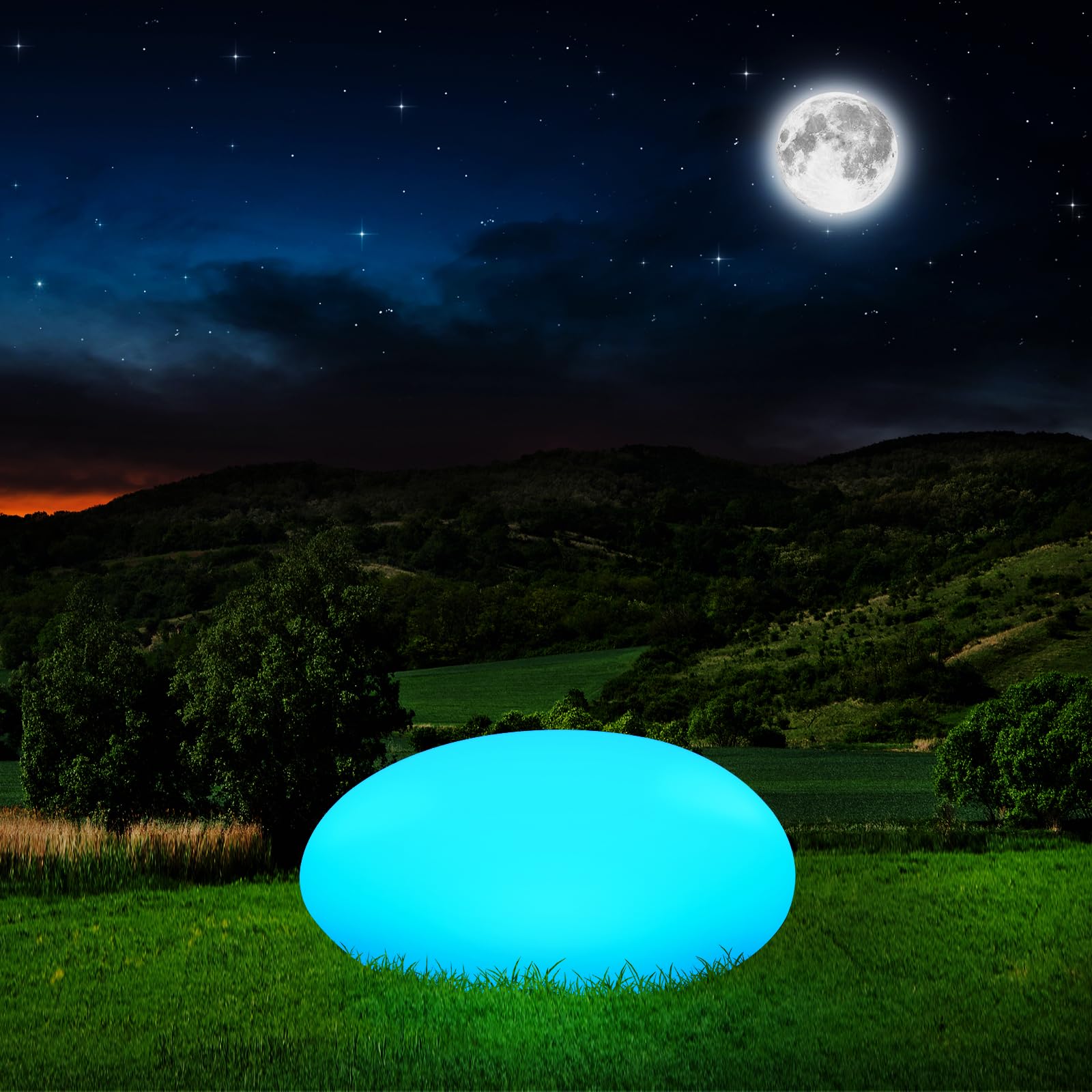 Luci Solari per Sentieri, Lampade Solari da Giardino Decorative con 16 Colori e Telecomando, Illuminazione per Giardini, prato, cortile, piscina, picnic, caffetteria, matrimonio, aiuola