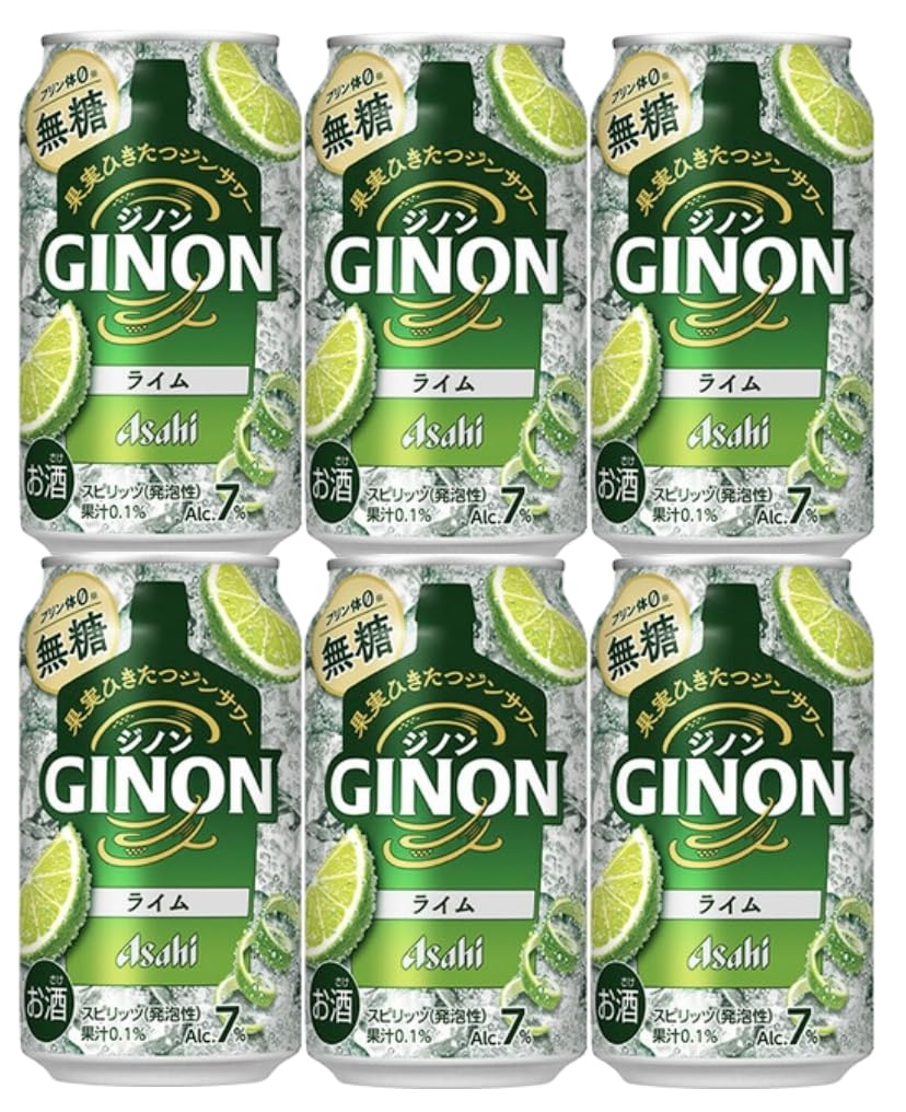 Amazon.co.jp: アサヒ GINON ライム350ml x 6本 : 食品・飲料・お酒