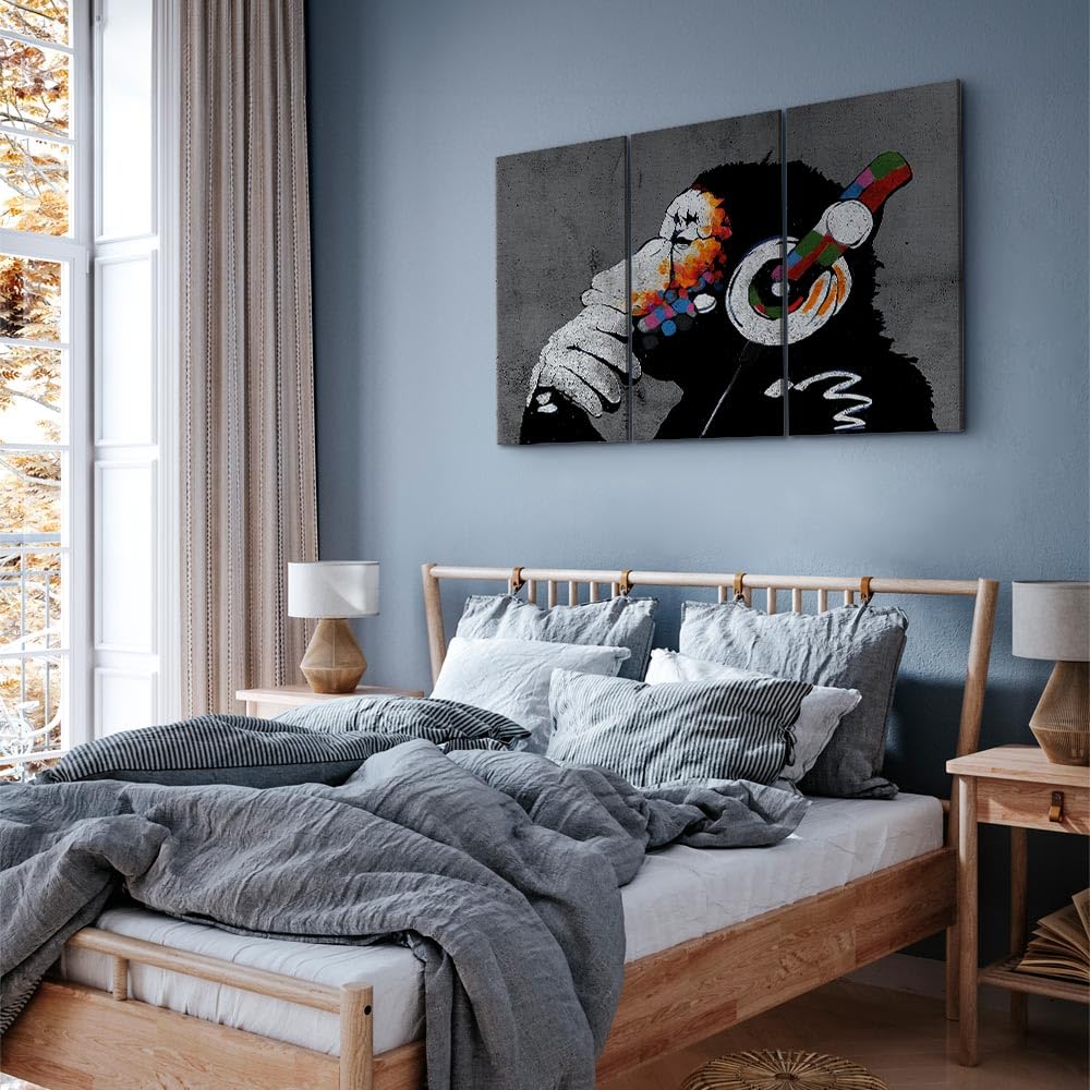 Amazon.com: artgeist Acoustic Canvas Wall Art DJ Monkey 53x35 in