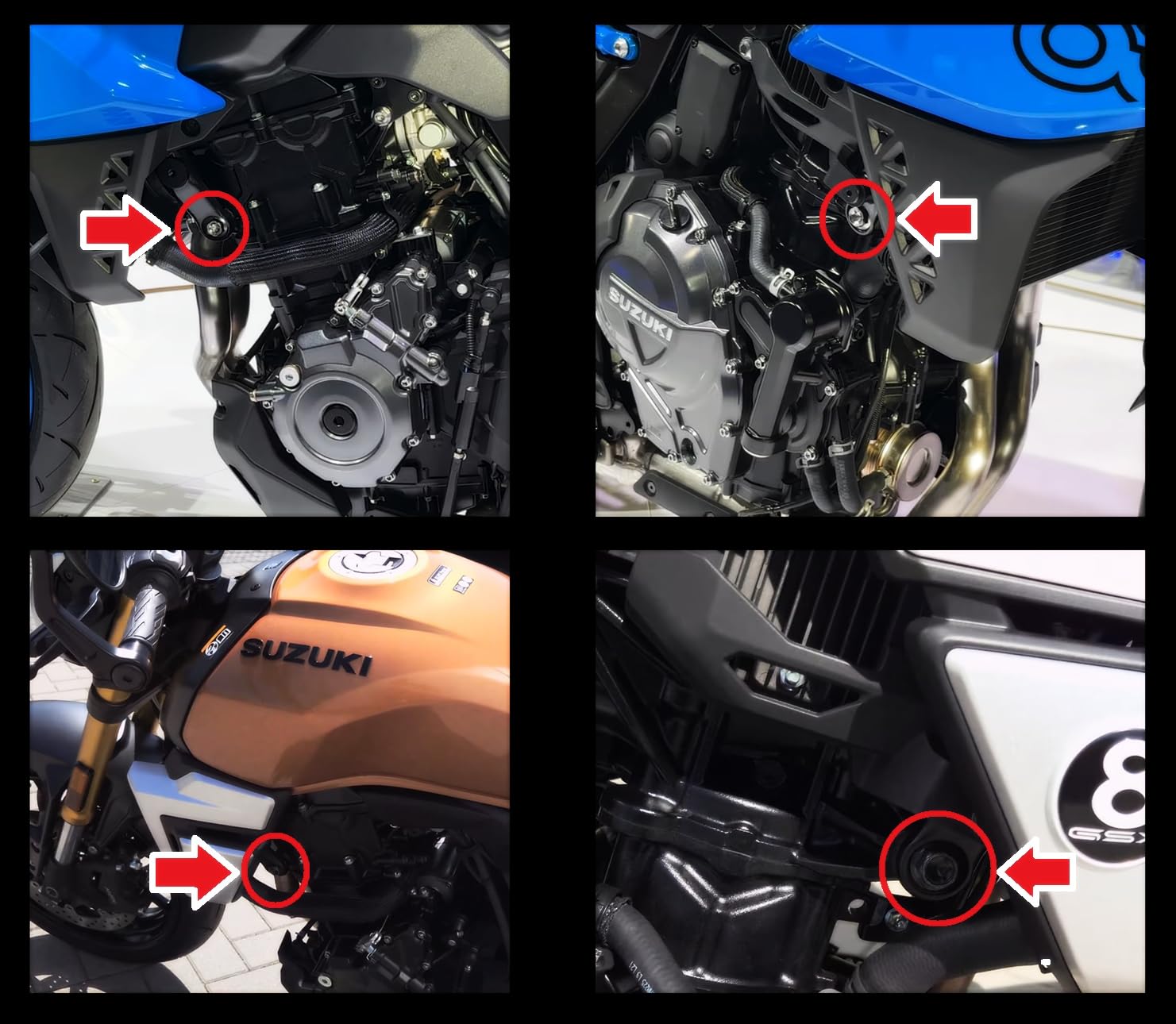 SUZUKI GSX-8 S GSX-8S GSX-8 800 GSX 8 - TAMPONI PARACARENA PARATELAIO CRASH PADS PROTEZIONE