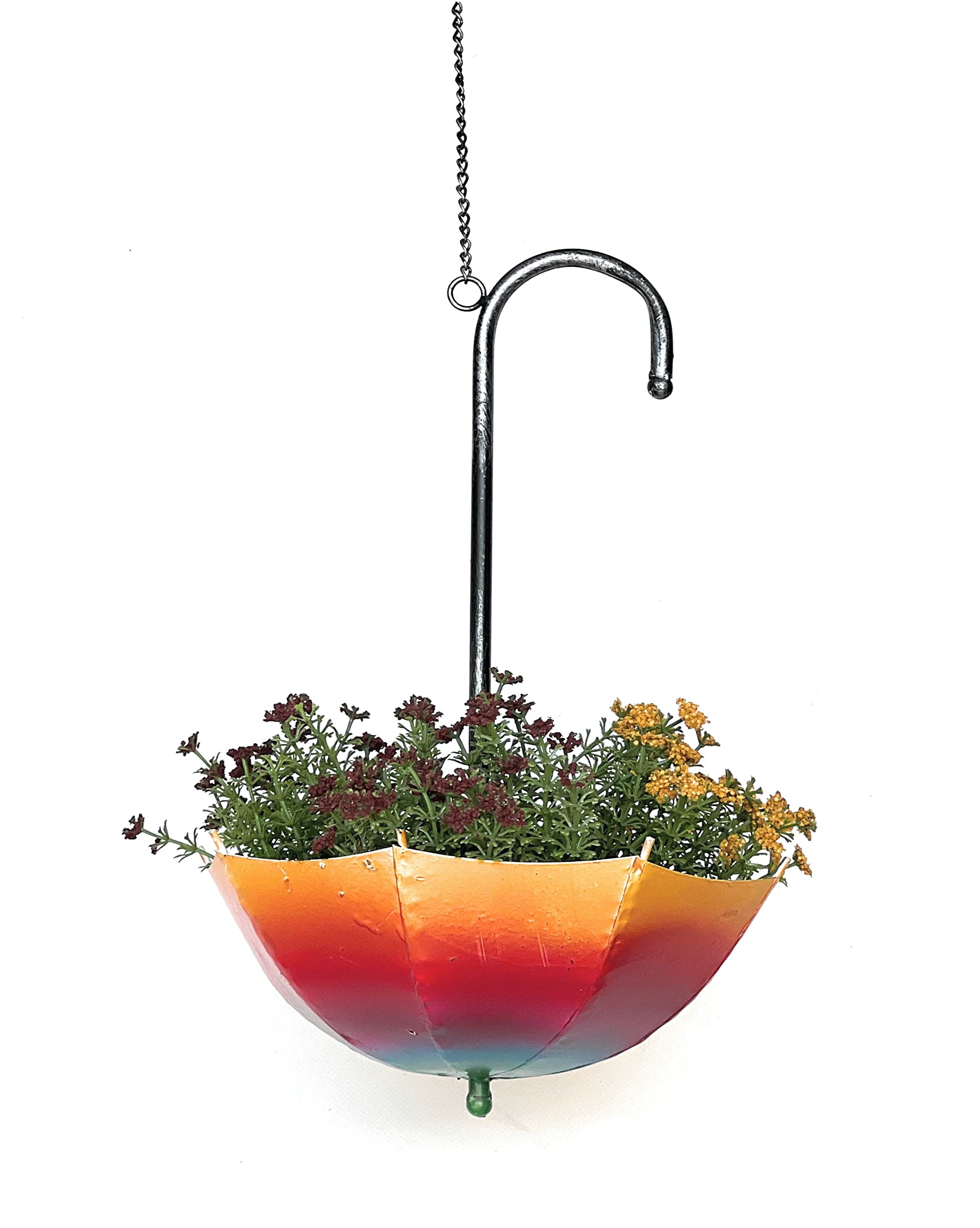 DanDiBo Blumenampel Metall Hängeampel — Regenschirm-Optik, Innen/Außen, Used Look
