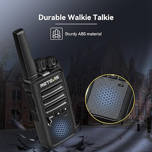 Miniatura 2 de Retevis RT68B Walkie Talkies de largo alcance para adultos, con cargador de 10 vías, carga más fácil y segura, radios bidireccionales recargables