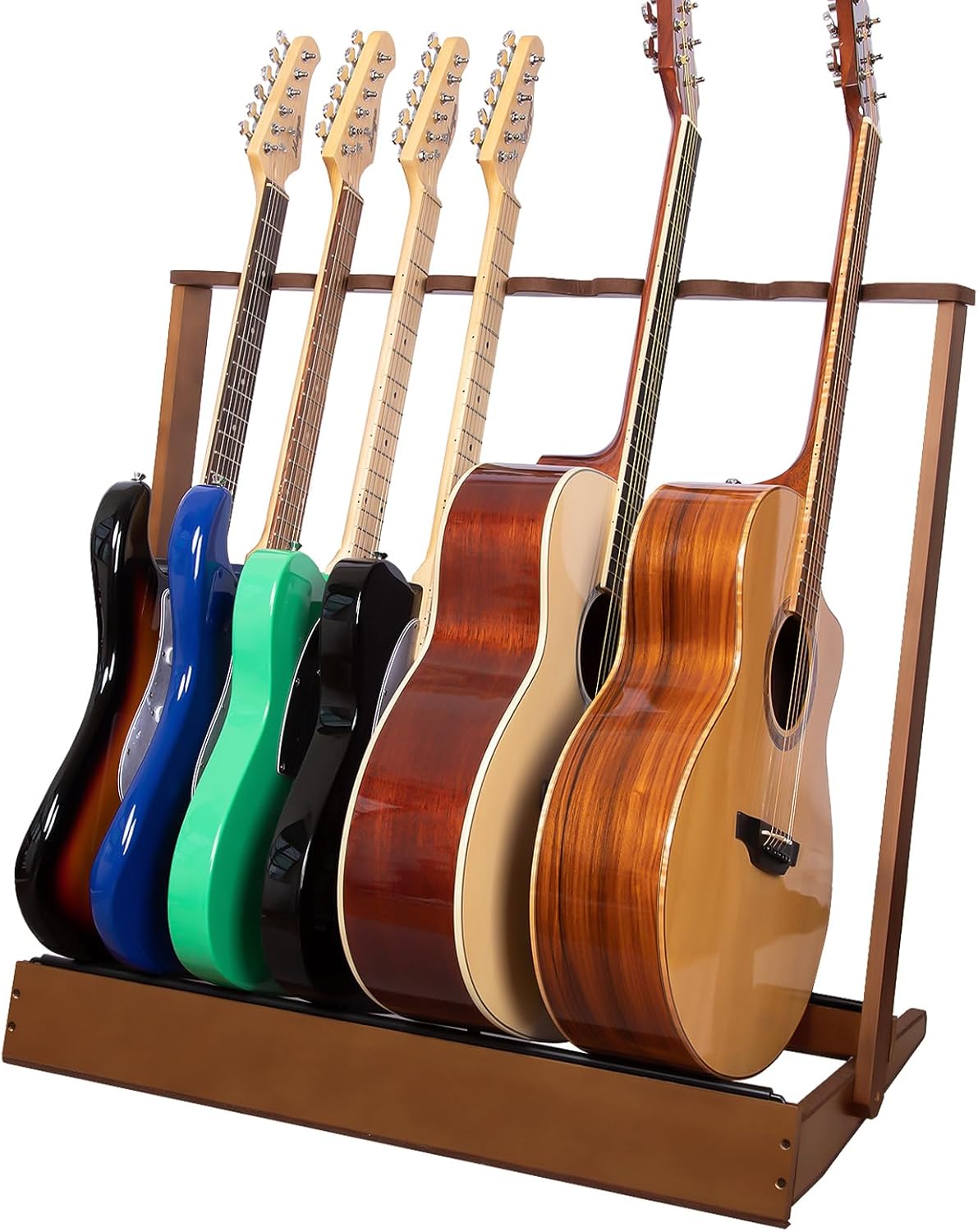 Amazon.com: STRICH Multi Guitar Rack Stand, Wooden Folding Display ...