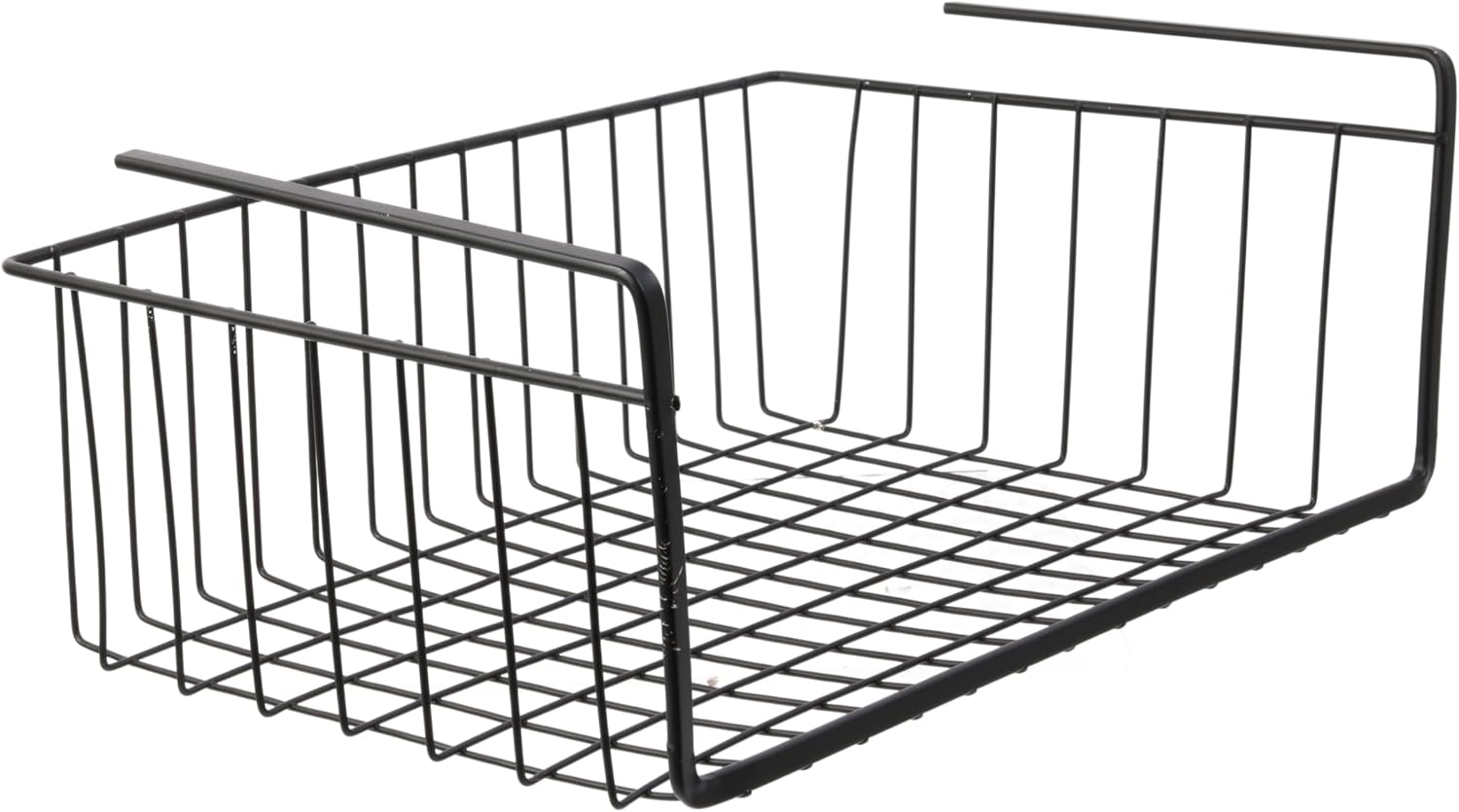 Idebox - Cesta Colgante de Metal con Cable, 40 cm, Color Negro